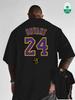 T-shirt d'été noir à manches courtes pour hommes, Fitness Musculation Kobe 24, T-shirt Style Urbain Classique