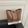 Large Capacity Faux Leather Tote Bag for Women Minimalist Casual Commute Shoulder Handbag