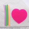 Love Heart Sensory Activity Board Stress Relief Silicone Strip Fidget Toy Fine Motor Skills Kids Adults Oval Educational Busy Board