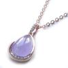 And My Jewelry SV925 Pink Gold Natural Lavender Jadeite Pendant Necklace with CZ Stone [Your Box] (May Birthstone) [Gift Wrapped]