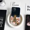 Anime Weihnachtsmann Rentier Weihnachtsbaum Handyhülle für iPhone 11 12 13 14 15 16 17 Pro Max Plus Transparente Rückseite