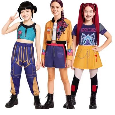 Kids’ 3D-Printed Rumi Zoey Mira KPop Demon Hunters Role-Play Costume