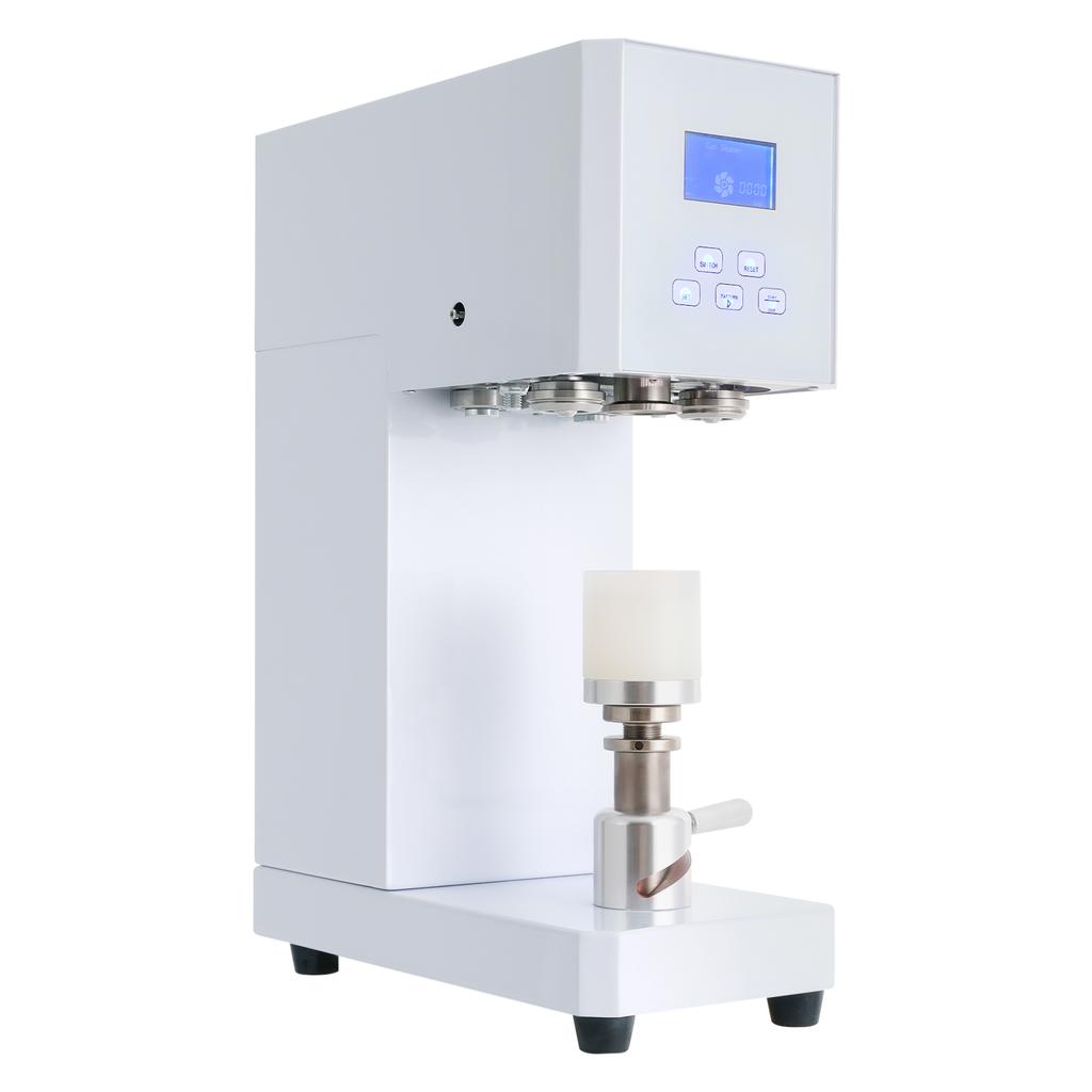 Commercial Can Sealing Machine 370W Electric Aluminum Can Sealer Semi-Automatic PET Bottle Cap Sealer Desktop Sealer, White