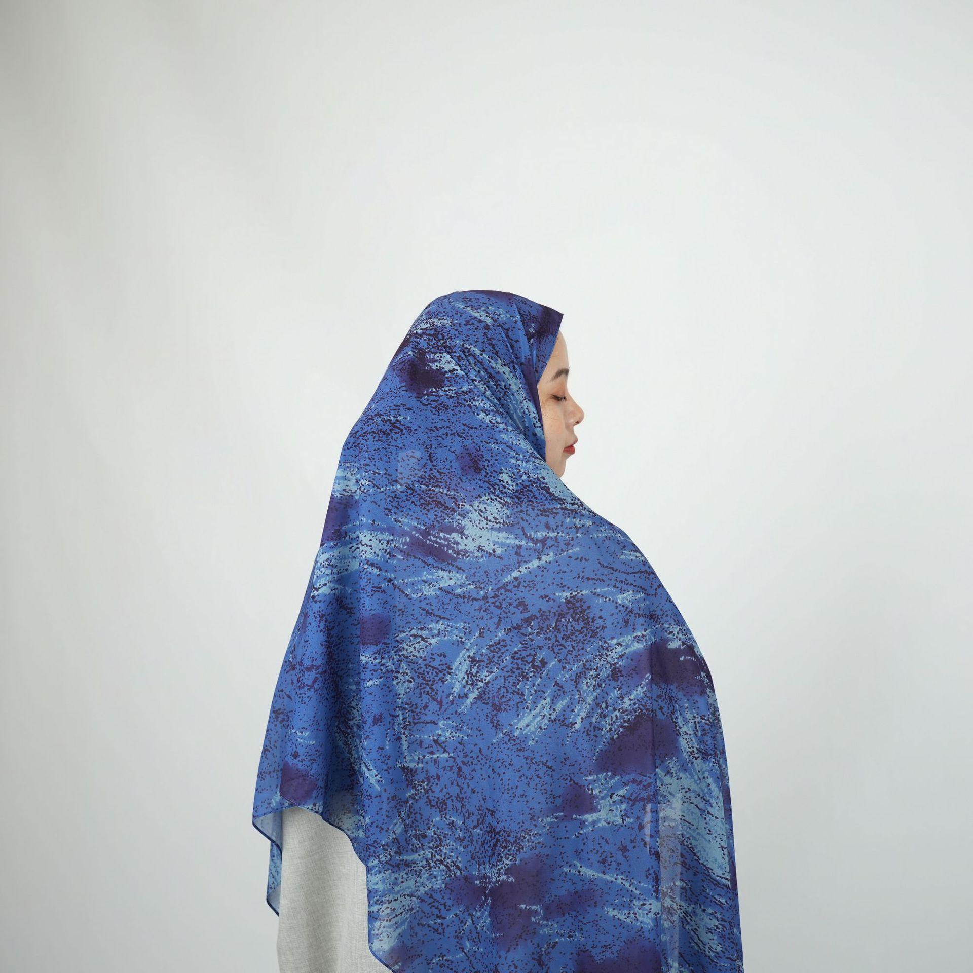 

Бофу Нордический Средиземноморский Шифоновый Платок с Принтом - 2 м Этнический Хиджаб 70x200 cm