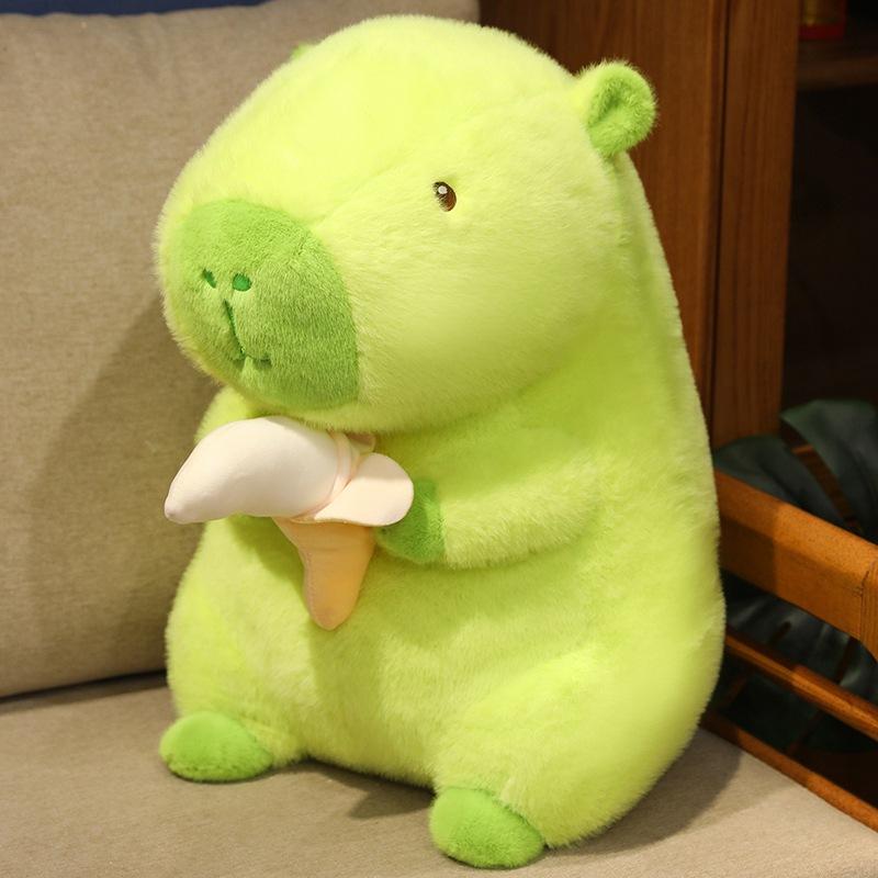 New Banana Green Capybara Doll Green Banana Capybara Plush Toy Kapibara Transformation Doll Throw Pillow