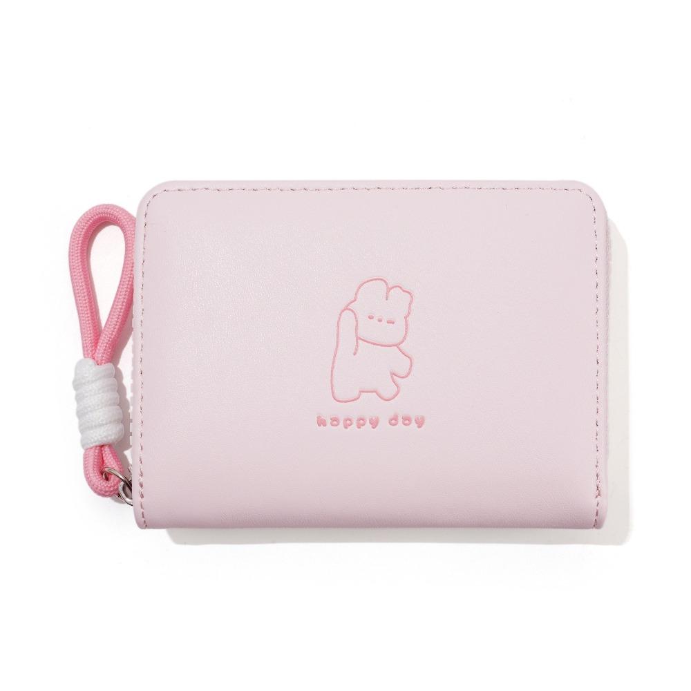 

Cartoon Women Wallet Kawaii Coin Purse Korean Student Fold Card Holder Gifts розовый