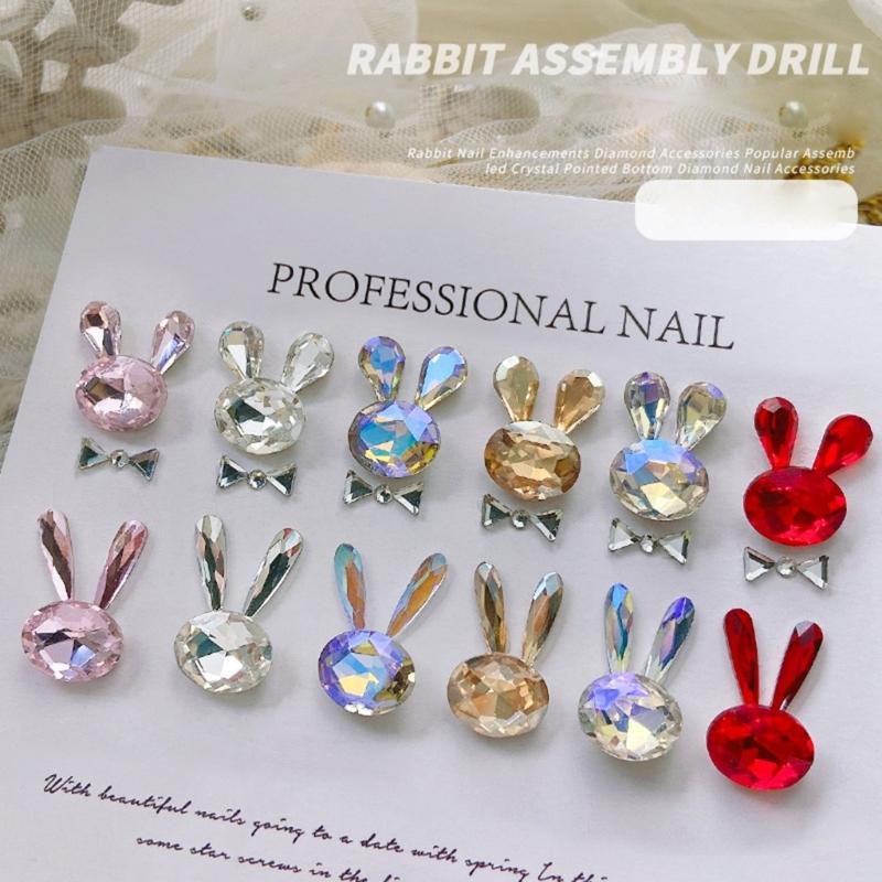 Pack of Luxury Nail Charms Studs Nail Rhinestones Gems Luxury Nail Art Rhinestones Crafts Diamonds Crystal Jewels Stones
