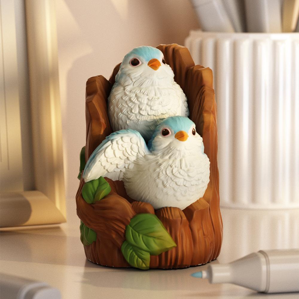 High-Quality Silicone Bird Stump Candle Mold for Aromatherapy and Desktop Decoration DIY