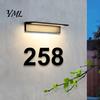 Wall Mount Address Number 3D House for Outside, Modern 0-9 Floating Numbers, Outdoor Mounted Numbers Weather-proof Metal Sign Door, Mailbox,