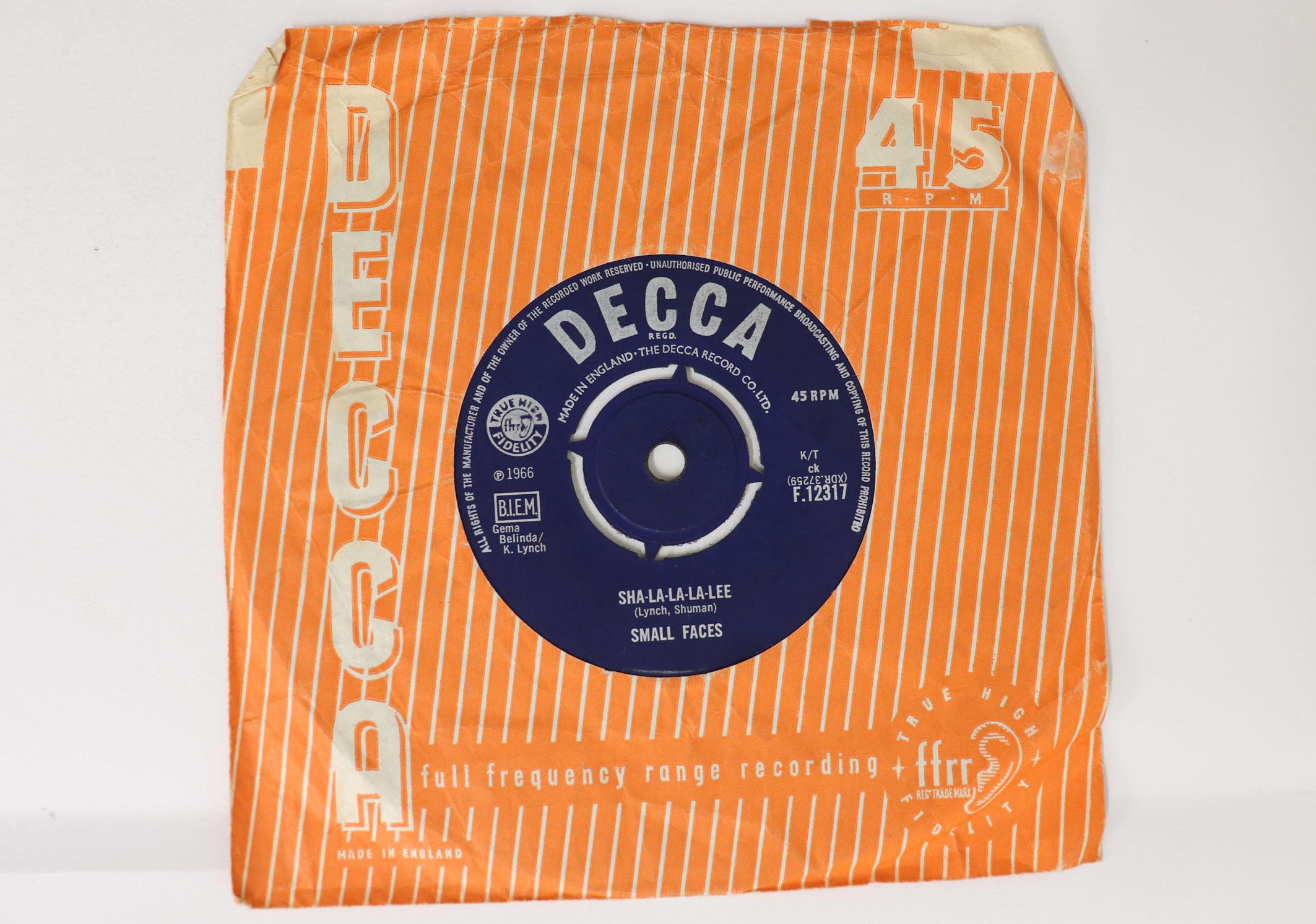 

7inch Record SMALL FACES - Sha-La-La-La-Lee F12317 Decca UK Rock Used