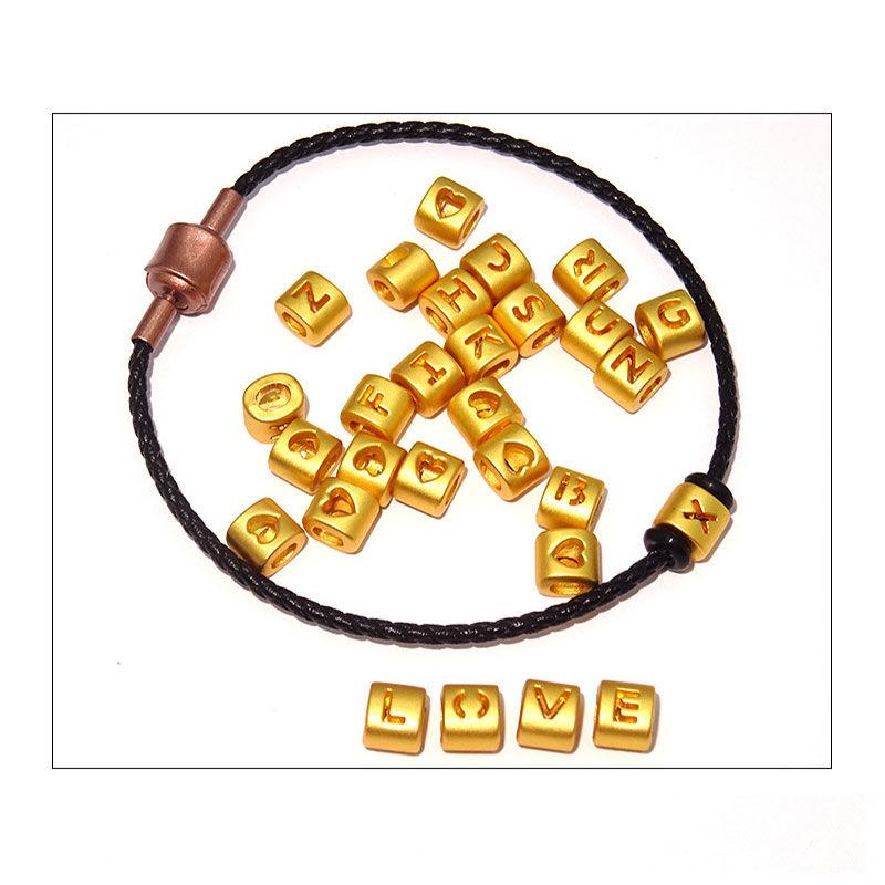 Buda Boncuk Thangka Kum Altın Mektup Transfer Boncuklar Altın kaplama