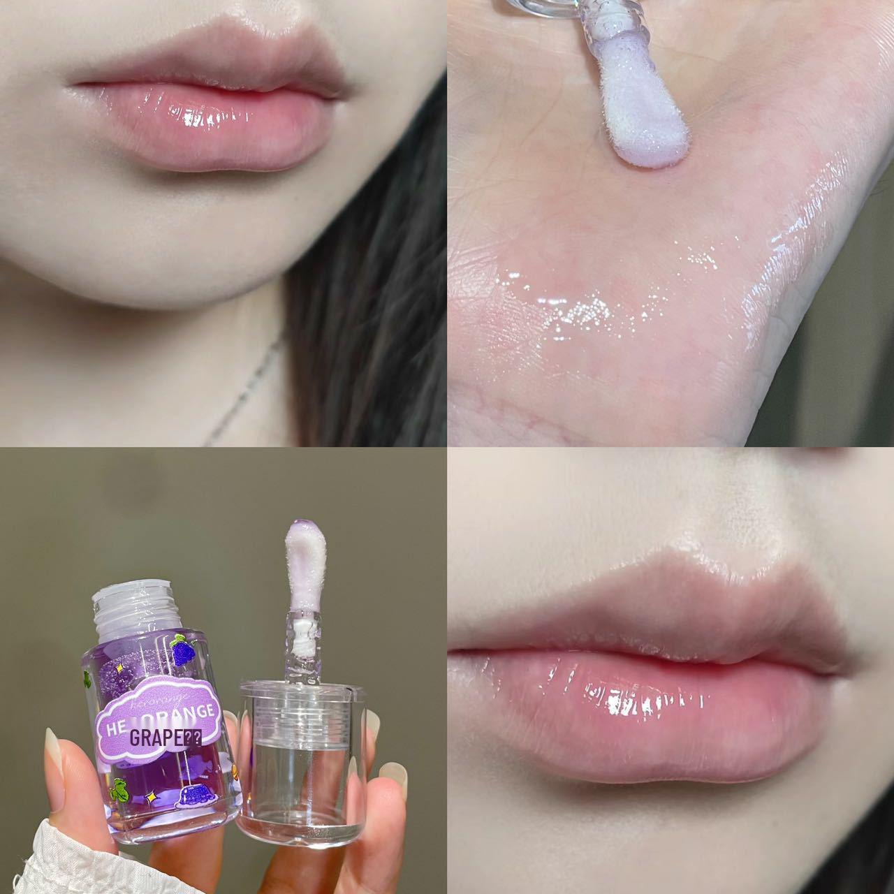 HERORANGE Hydrating Fruit Lip Oil & Balm for Plump, Moisturized Lips