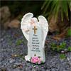 Handcrafted Religious Link Monument Cemetery Ornament Detailed Angel Figure Underweight Resin Sculpture For Gardens
