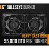 Outdoor 2 Burner Camping Stove with Double Propane Burner for Cooking/Home Brewing/Making Sauce Stainless Steel Silver High Hea
