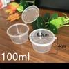 50pcs/Set 30ml 50ml 100ml Disposable Plastic Takeaway Sauce Cup Containers Food Box with Hinged Lids Pigment Paint Box Reusable