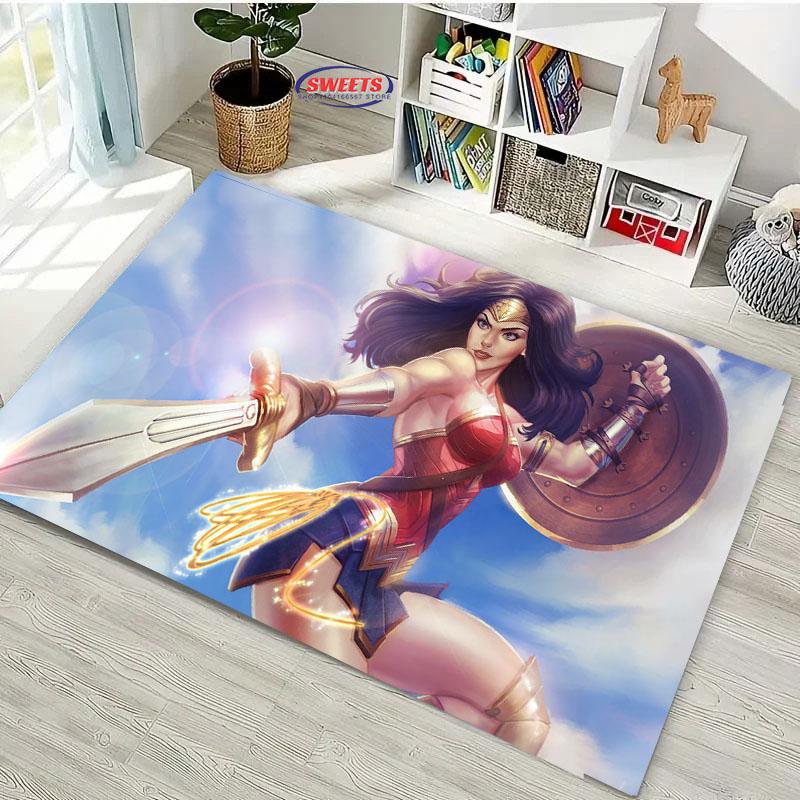 

Новые полки! Классический ковер DC Чудо-женщина, Выбор для гостиной, спальни, офиса, детской комнаты, Нескользящий коврик, можно стирать в машине 40x60cm (16x24in)