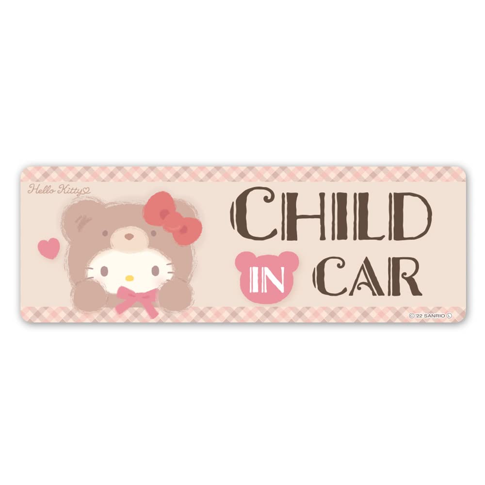 Hello Kitty Kigurumi Bear Car Magnet Sticker Slim Type CHILD IN CAR Child Inker