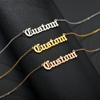 Fashion Stainless Steel Necklace Personalized Letter 5mm NK Thick Chain for Women Men Pendant Nameplate Gift
