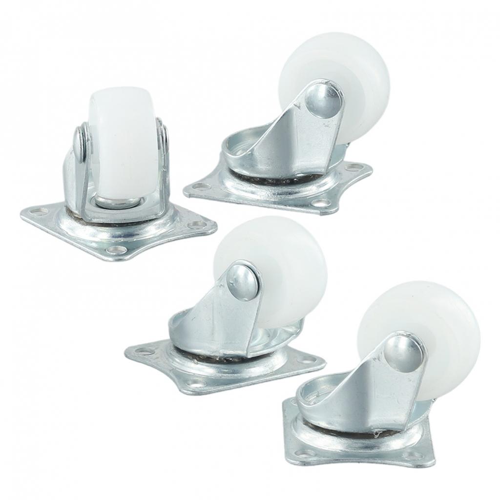 Swivel Casters Bearing Wheels Mount Ball White/silver