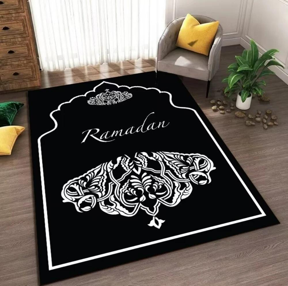 

Рамадан Мусульманский Молитвенный Коврик Халяльный Ковер для Декора Спальни Гостиной Противоскользящий Коврик Машинная Стирка Ковер Входной Коврик 40x60cm16x24in