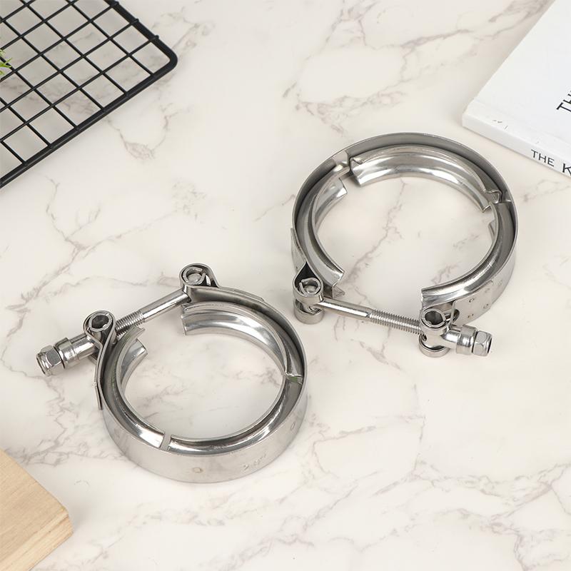 304 Stainless Steel 2in 2.25in 2.5in 3in 3.5in 4in Quick Release V Band Clamp Turbo Exhaust Pipe V-band Clamp V Clamp Clip