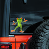 DS43#14x15cm Funny 3D Cartoon Frog Car Stickers Waterproof Vinyl Decal For Truck Motorcycle Scooter Decals Auto Accessories