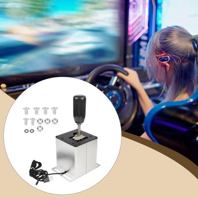 USB-Simulator-Schalthebel Aluminiumlegierung H-Gangschalter Spielzubehör Hohe Leistung für PC G29 G27 G920 T300RS