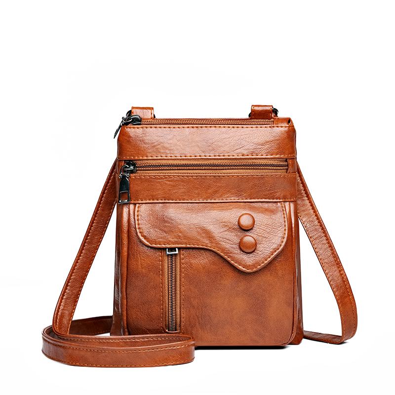 Handytasche Damen Crossbody Bag Schultertasche Weiches Leder Kleine Tasche Münzbörse