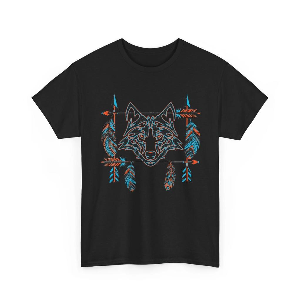 Native American Wolf Arrow Graphic TShirts for Men Unisex Heavy Cotton TShirt