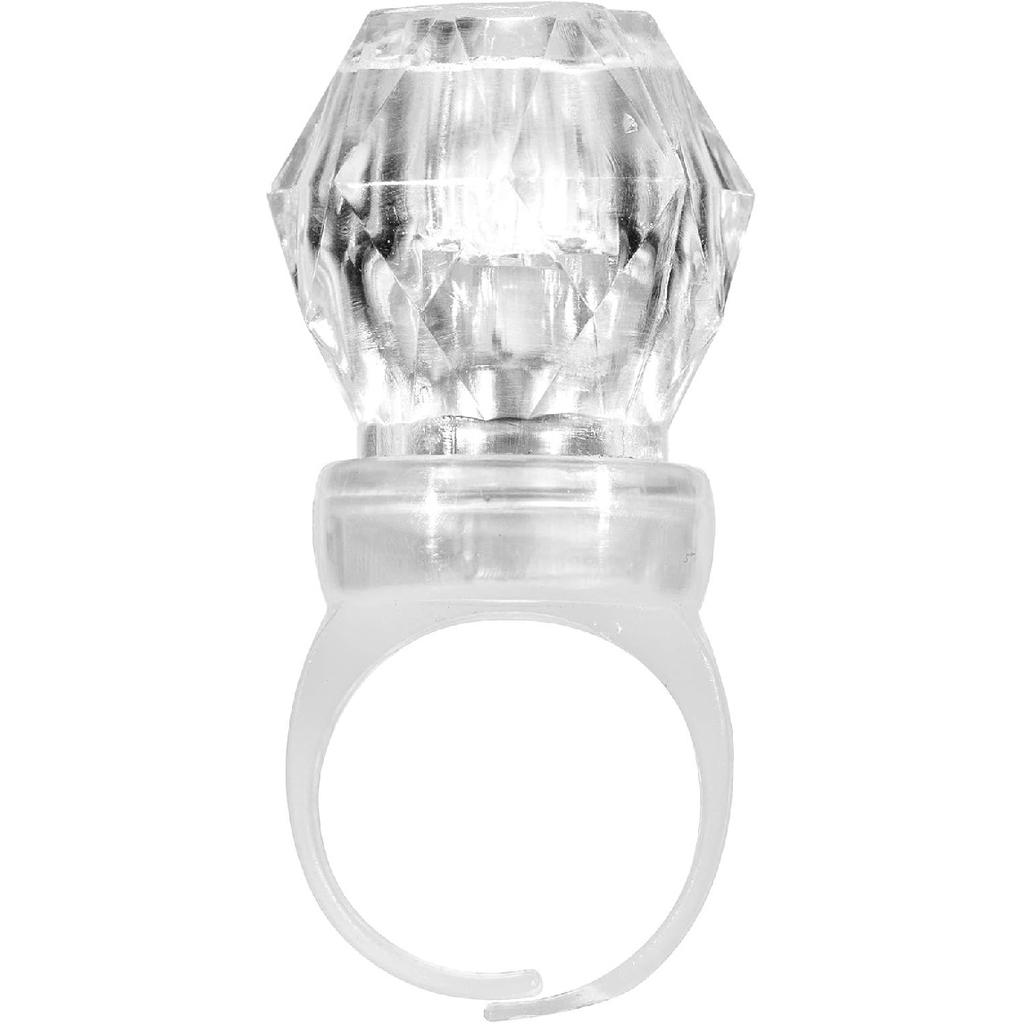 60 Pack Led Glow Rings Light Up Led Rings Glow Flashing Led Rings Diamond Light Up Rings Glow In The Dark Rings Glow Rings Party Pack Birthday Party