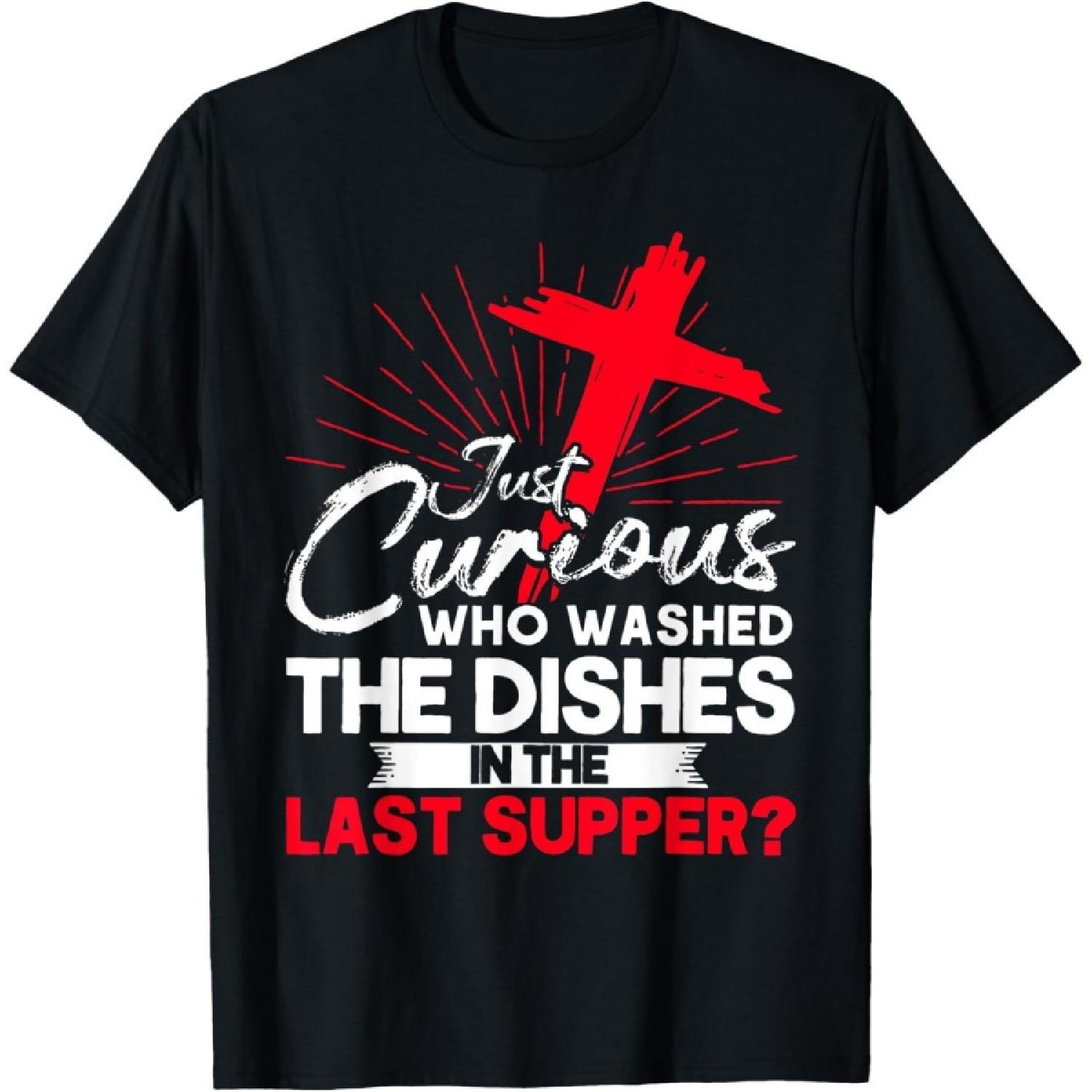 

Who Washed Dishes Last Supper Faith Christian T-Shirt(1) XXXXXL чорний