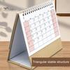2025 Skrivebordskalender Small Stand Up Double-Coil Binding Månedlig kalender Dagsplanlegger Event Markeringstabell Kalender for hjemmekontorskole