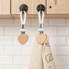Bathroom Towel Clips Multipurpose Woven Rope Clothes Pegs Hat Organizer Holder Wood Heart Head Metal Clamp Storage Accessories