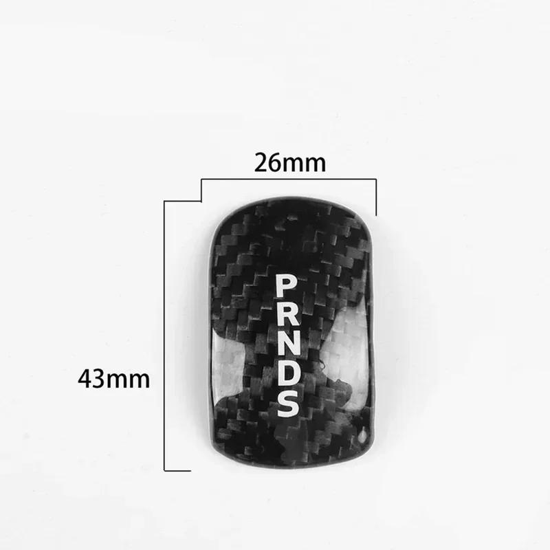 New Black Red Carbon Fiber Car Gear Shift Head Knob Cover Trim For Ford Mustang 2015 2016 2017 2018