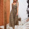 European and American Women's Summer Dress Leopard Print Suspender Skirt