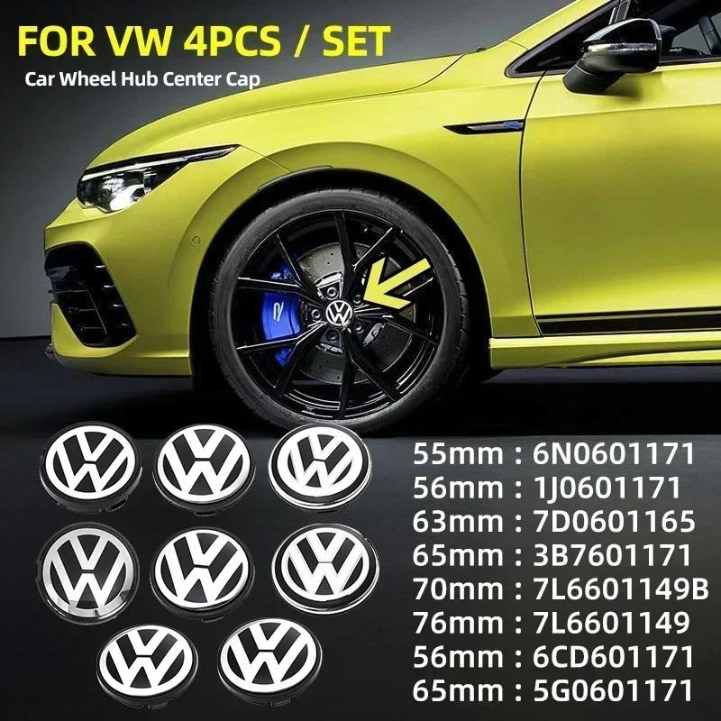 B6 VW For Volkswagen 4pcs 55mm 56mm 65mm 63mm Car Styling Wheel Center Cap Hub Covers Badge Accessories For VW Volkswagen Golf S