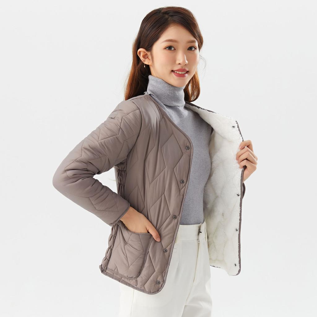 Winter Jacket Cotton Clothing Women's Short Lightweight and Enlarged Cotton Jacket Home Liner Cotton Jacket Female Fashionable Warmth and Comfort 8209