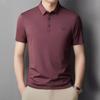 Summer New T-shirt Men's Business Casual Polo Shirt Short Sleeve Solid Color Polo Collar Versatile Young and Middle-Aged Temperament Top