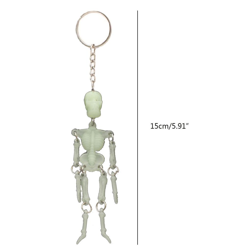 Luminous Skull Keychain Personality Gothic Accessories Halloween Car Keychains