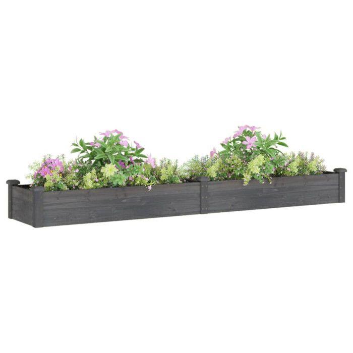 VidaXL Raised Garden Bed Liner 240x45x25 Cm Solid Fir Wood 364297