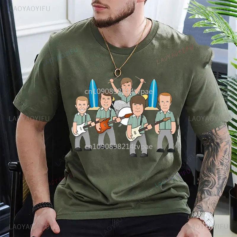 

Surfs Up T-Shirt Men Women Music Inspired Special Humor Funny Aesthetic Classic Cotton Crewneck Music Unisex Printed Clothing 5XL різнокольоровий