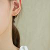 Lunne 14K Ribbon Cubic Drop Earrings (14K Gold) #Es20