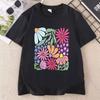 Trendy Boho Floral T-Shirt Soft Flower Graphic Tshirt Cute Spring Garden Botanical Top Summer Short Sleeve Women's Clothing