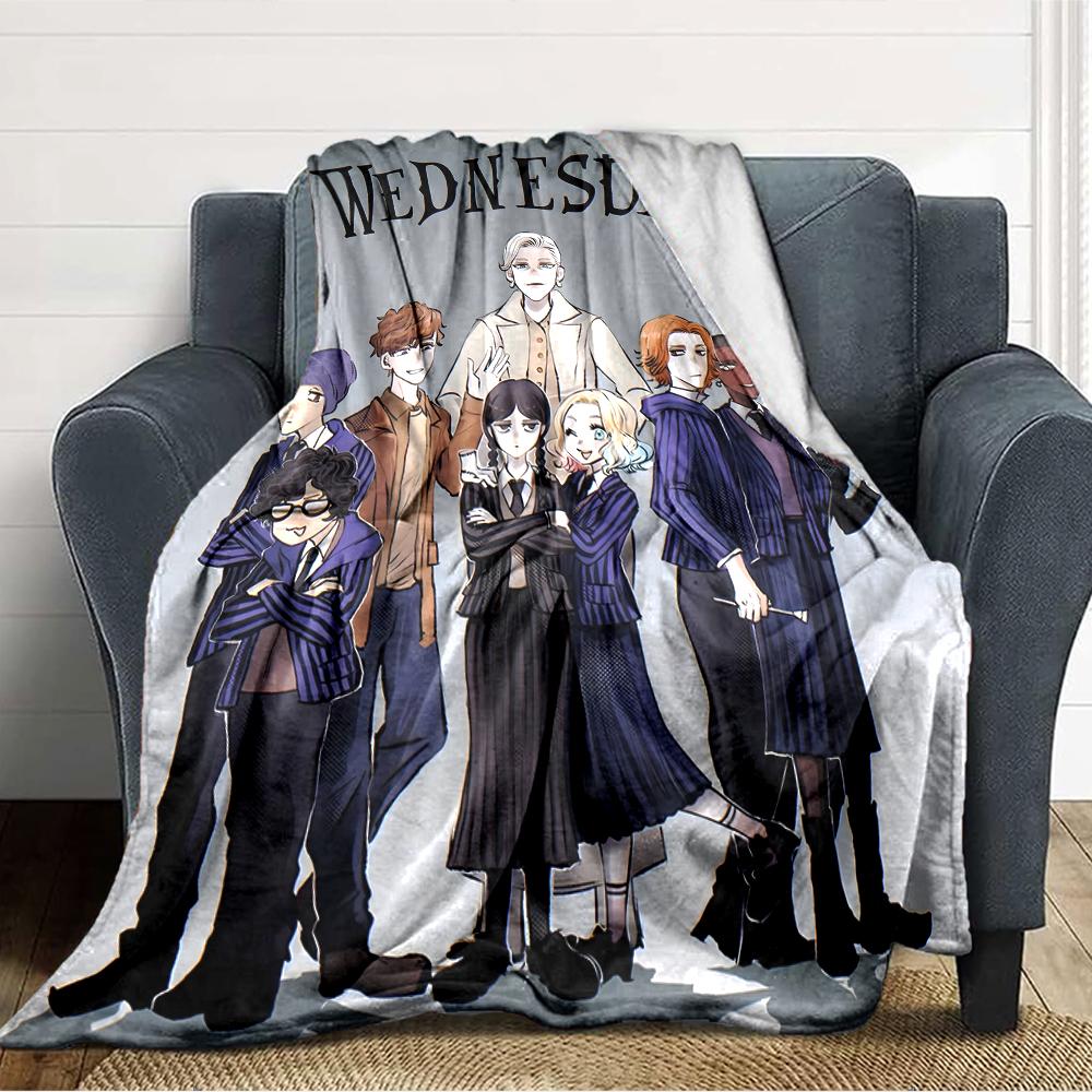 1pc Addams Family Wednesday4 Blanket, Gift, for Men and Women, Soft Blanket, Good for Sofa Bed Couch Travel, Lightweight Flannel Blanket