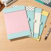 PU Leather A4 Magnetic Folder Polka Dot Pattern Writing Pad Paper Clipboard  School Office Supplies