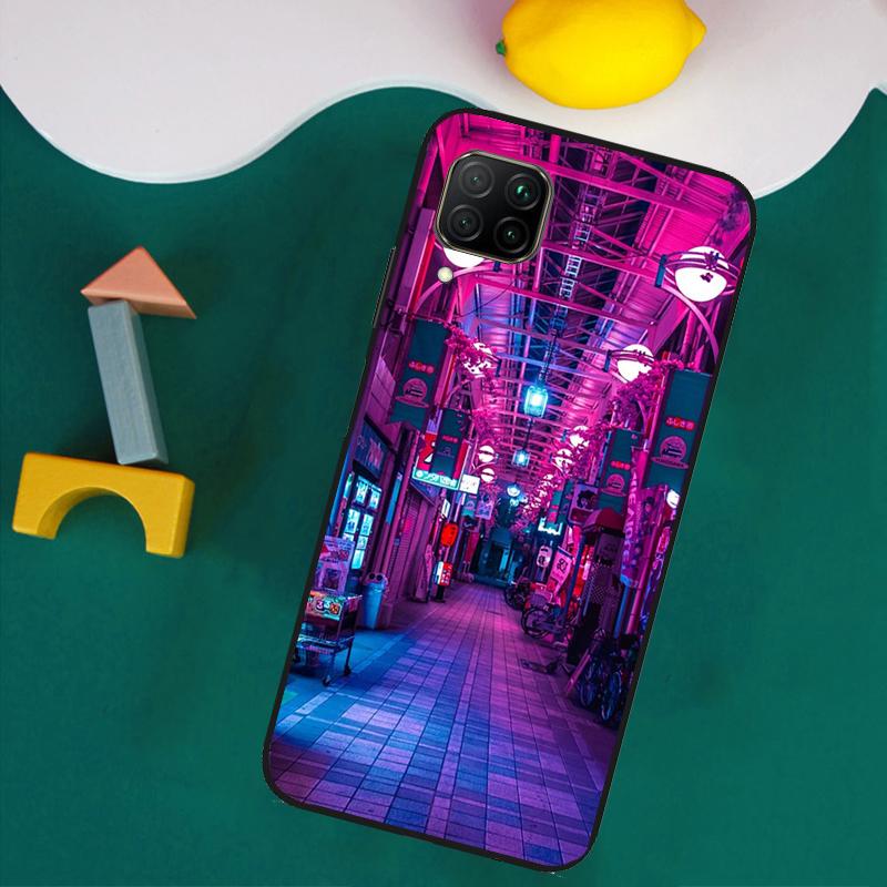 Japanese Night City Aesthetic For Huawei Nova Y73 Y72 Y70 Y90 Y60 Y61 Y91 12s 12i 11i 8i 9 10 SE P40 Lite P30 P60 Pro Case