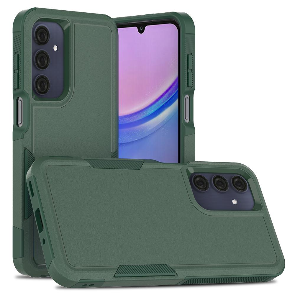 

For Samsung Galaxy A16 5G/A16 4G Case 2-in-1 PC+TPU Shockproof Phone Cover Dark Green