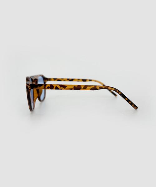 KOLEAT Women Layered Horn-Rimmed Retro Big Round Uv Protection Tinted Sunglasses [Brcrb]