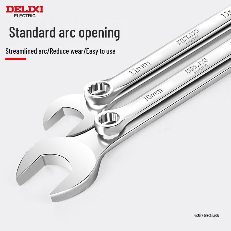 Delixi No. 10-13 Open-End Box-End Double-Ended Wrench Set