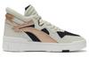 Li Ning Wave Suprewave Mid Slip Resistant Abrasion Resistant High top Skateboard Shoes Women's White Black Gold AGCR234-2